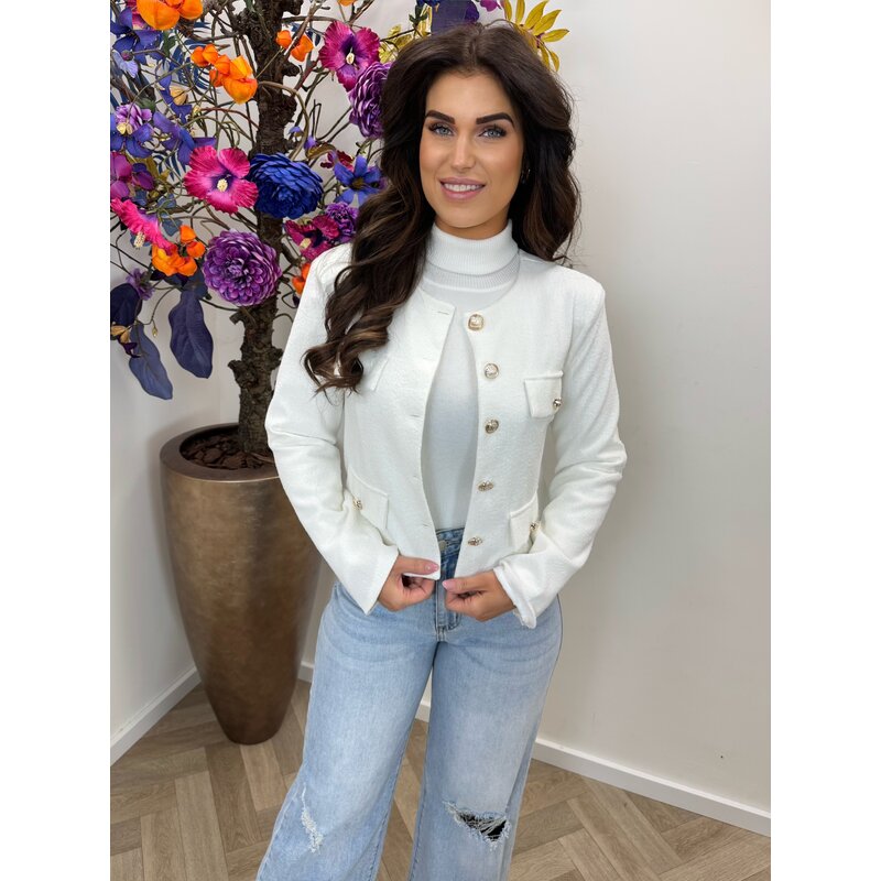 Jacket Mica button White