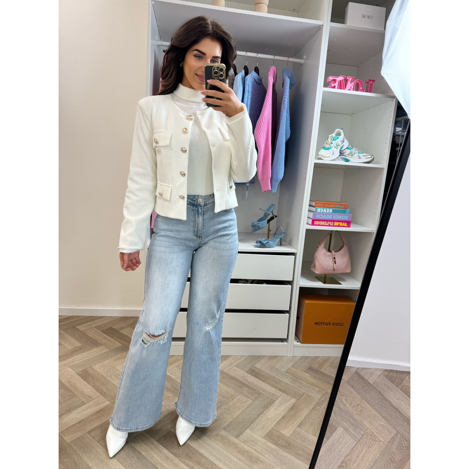 Jacket Mica button White