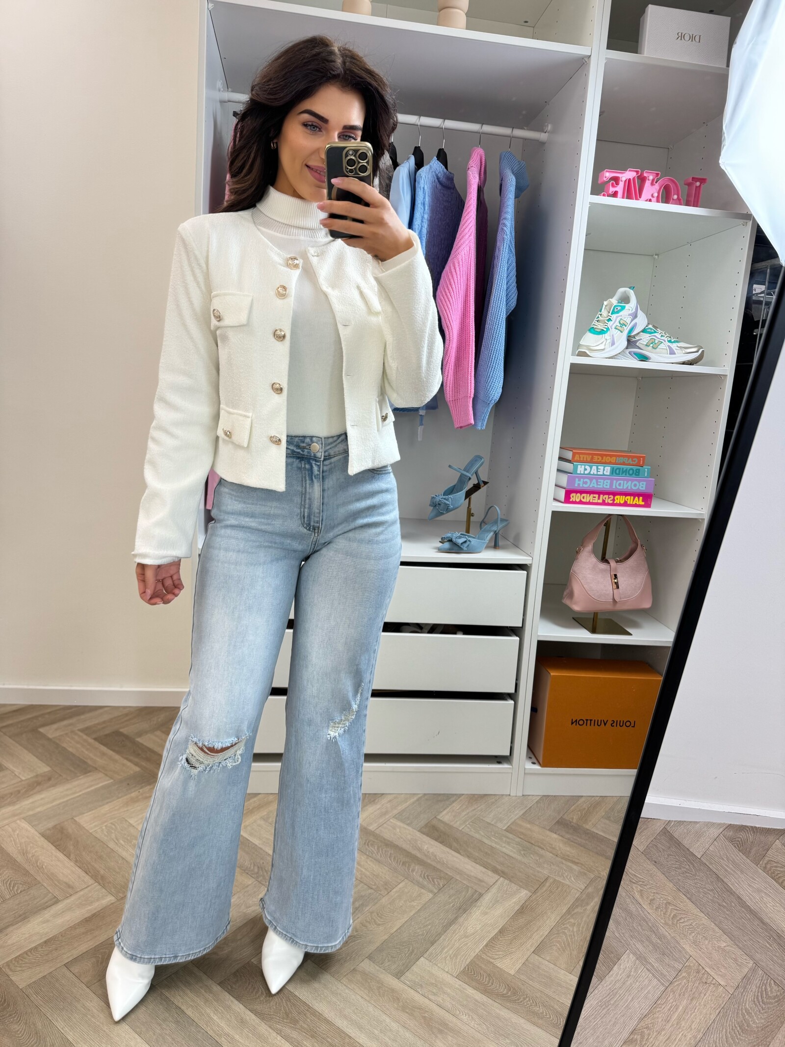 Jacket Mica button White