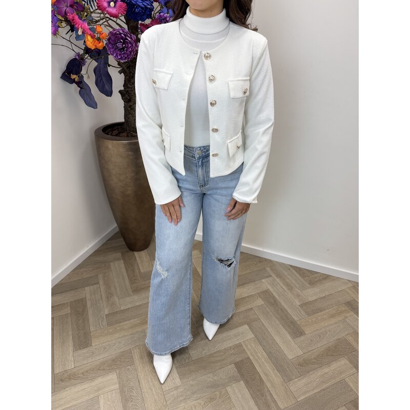 Jacket Mica button White