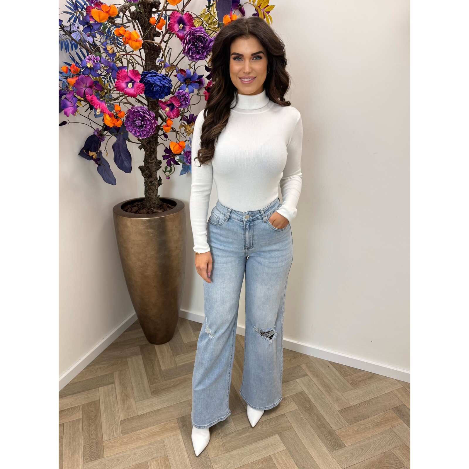 Basic col top H-8658 White