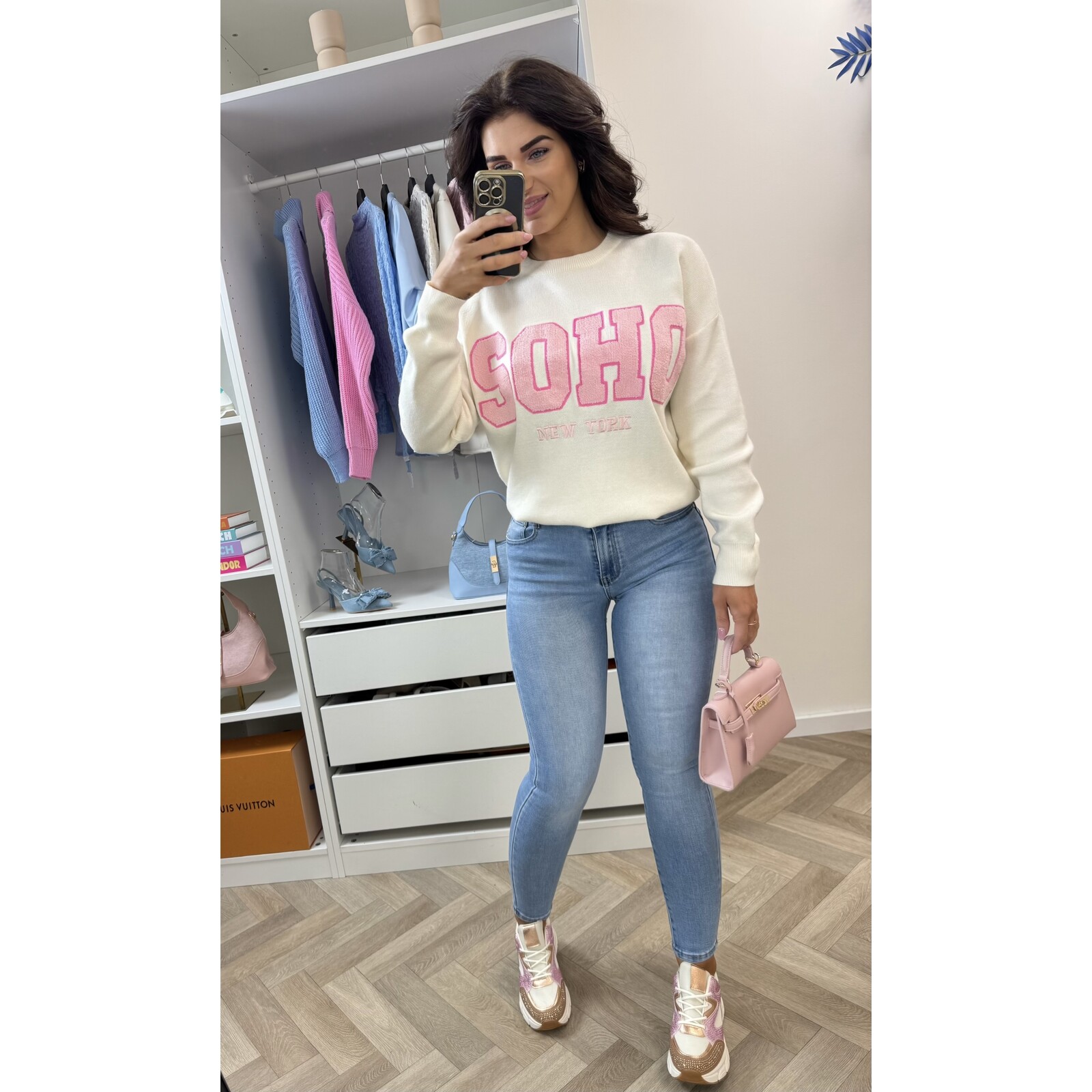 Sweater Soho Teddy AM1001 Beige Pink