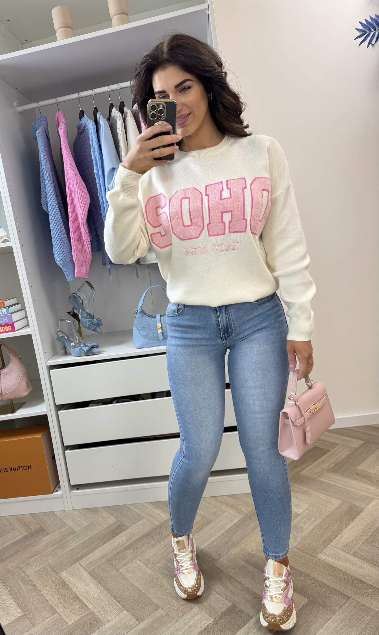 Sweater Soho Teddy AM1001 Beige Pink