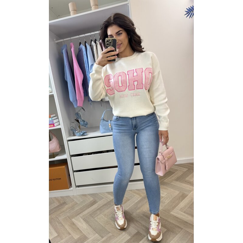 Sweater Soho Teddy AM1001 Beige Pink