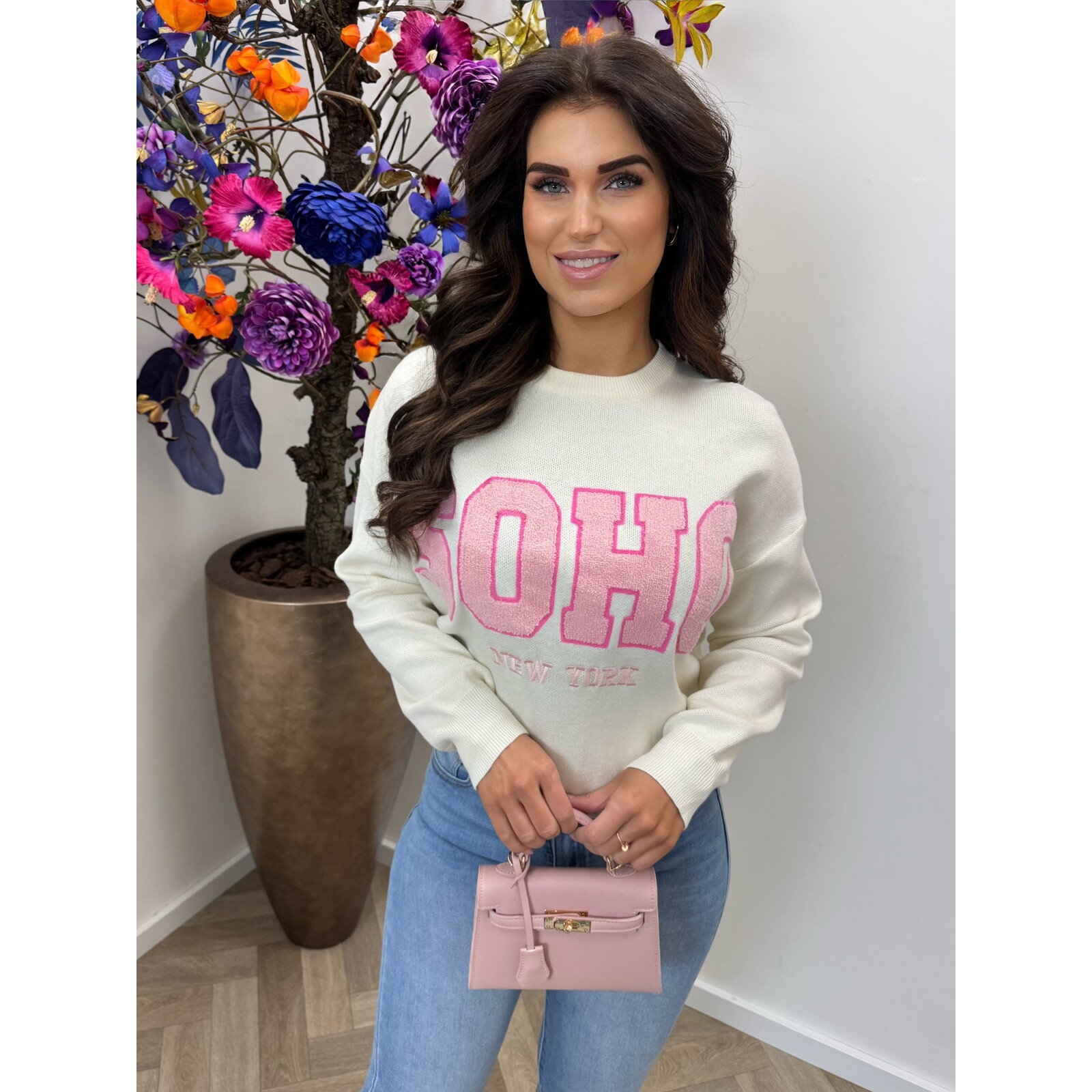 Sweater Soho Teddy AM1001 Beige Pink