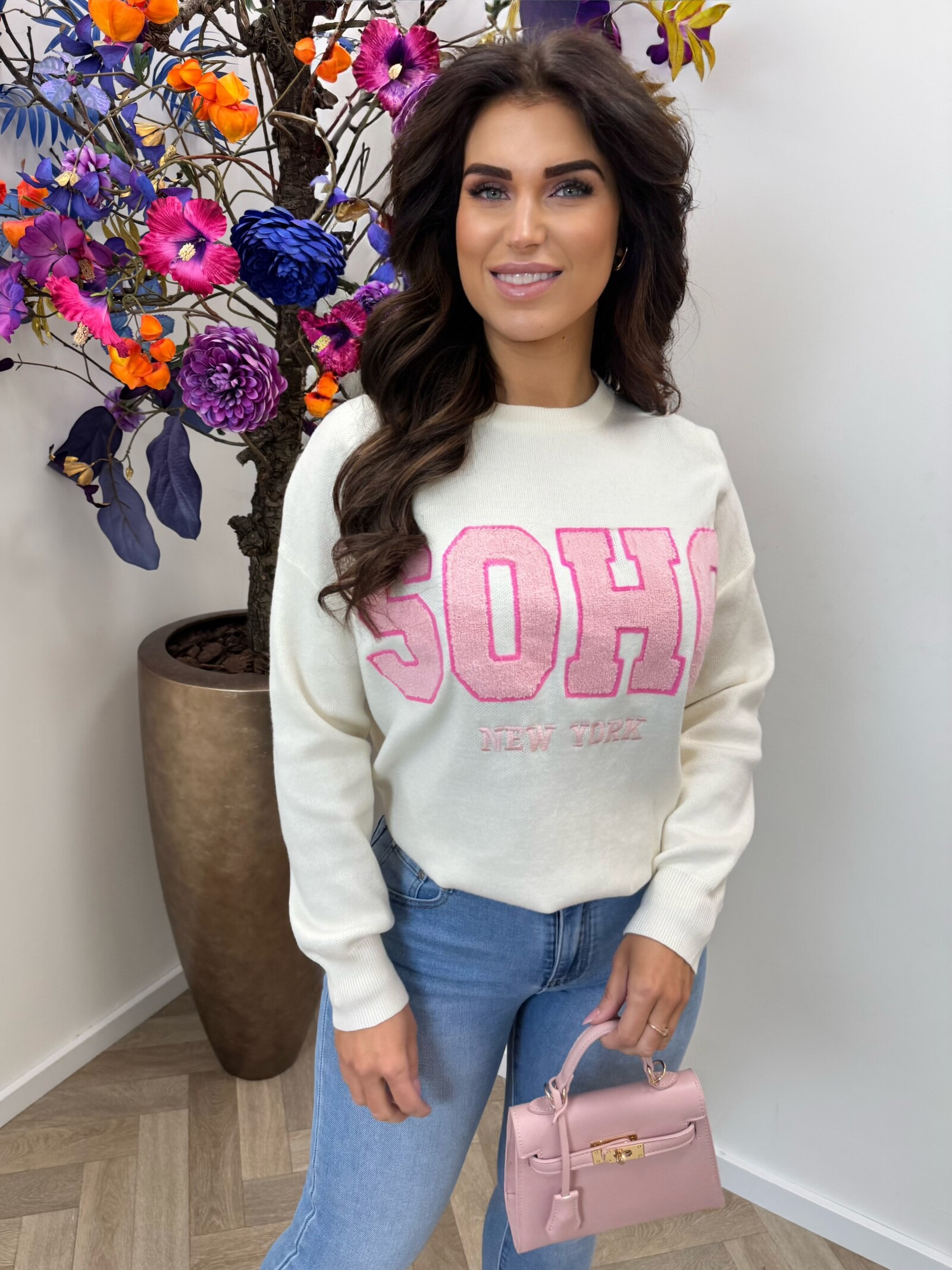 Sweater Soho Teddy AM1001 Beige Pink