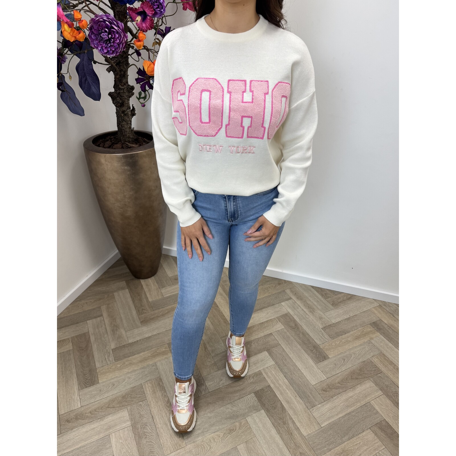 Sweater Soho Teddy AM1001 Beige Pink