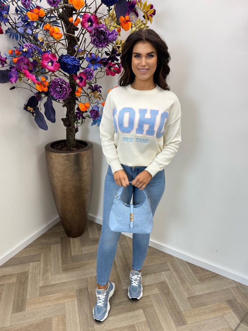 Sweater Soho Teddy AM1001 Beige Blue
