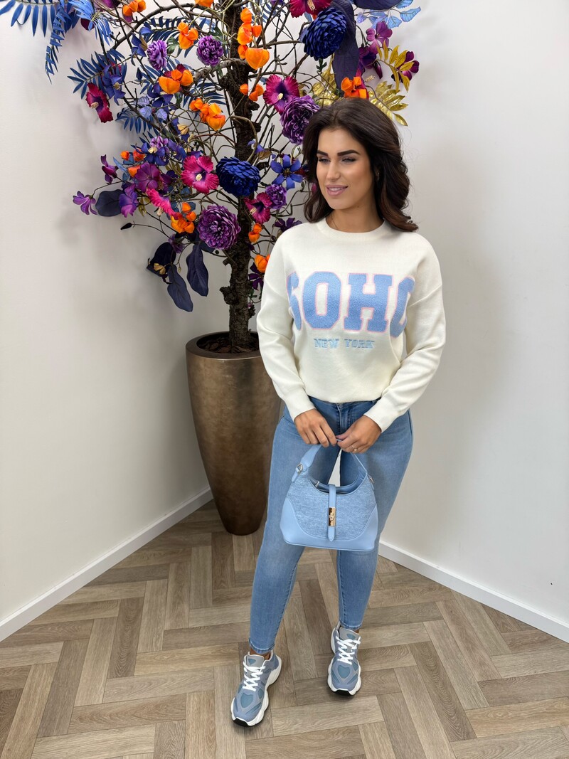Sweater Soho Teddy AM1001 Beige Blue