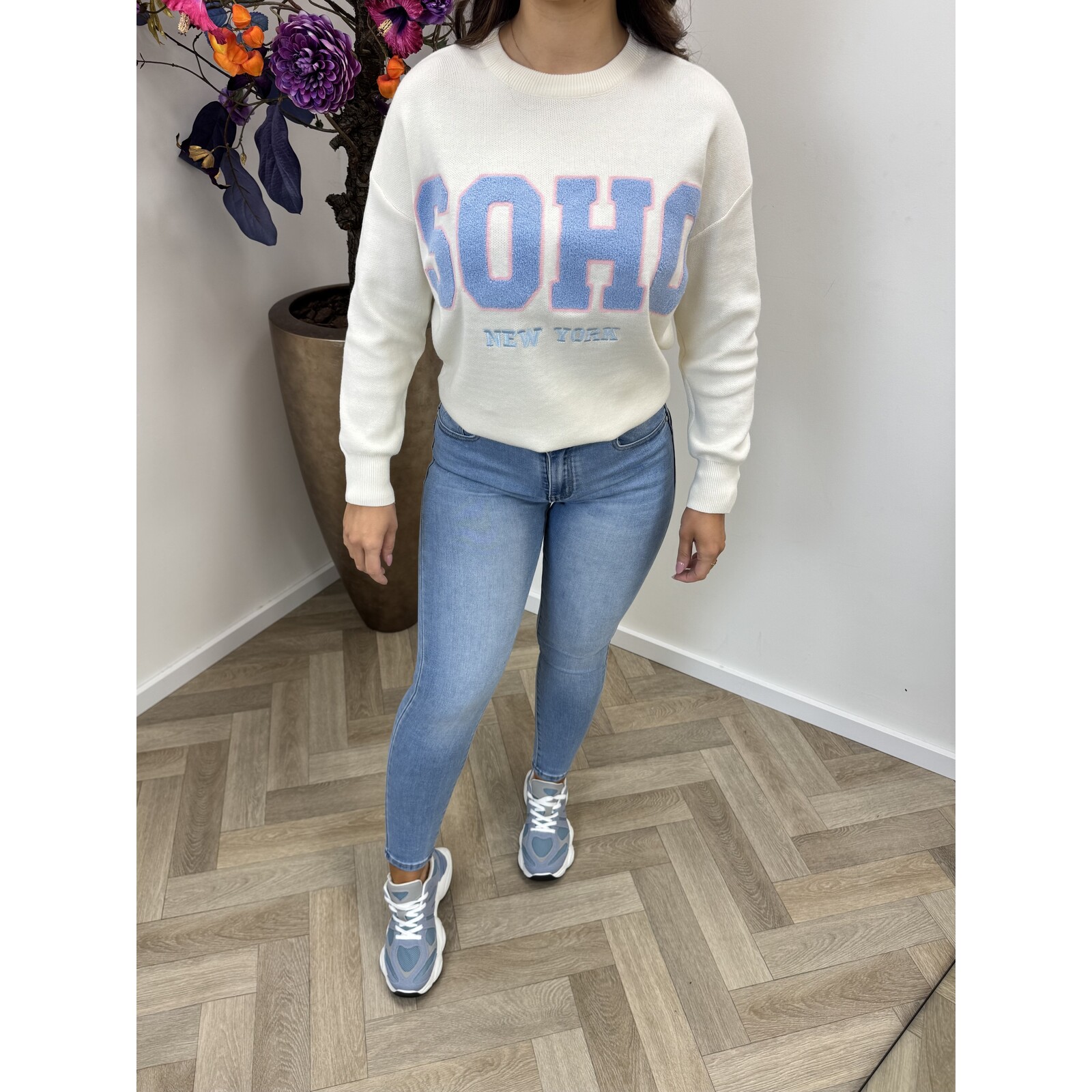 Sweater Soho Teddy AM1001 Beige Blue