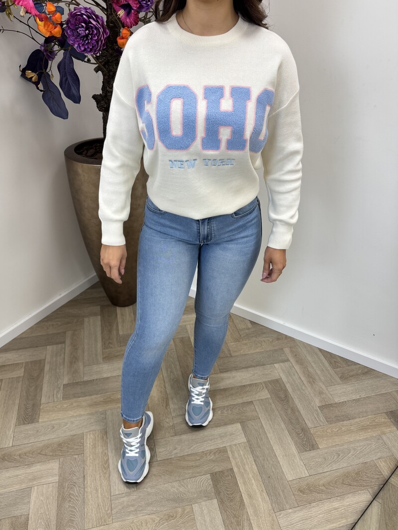 Sweater Soho Teddy AM1001 Beige Blue