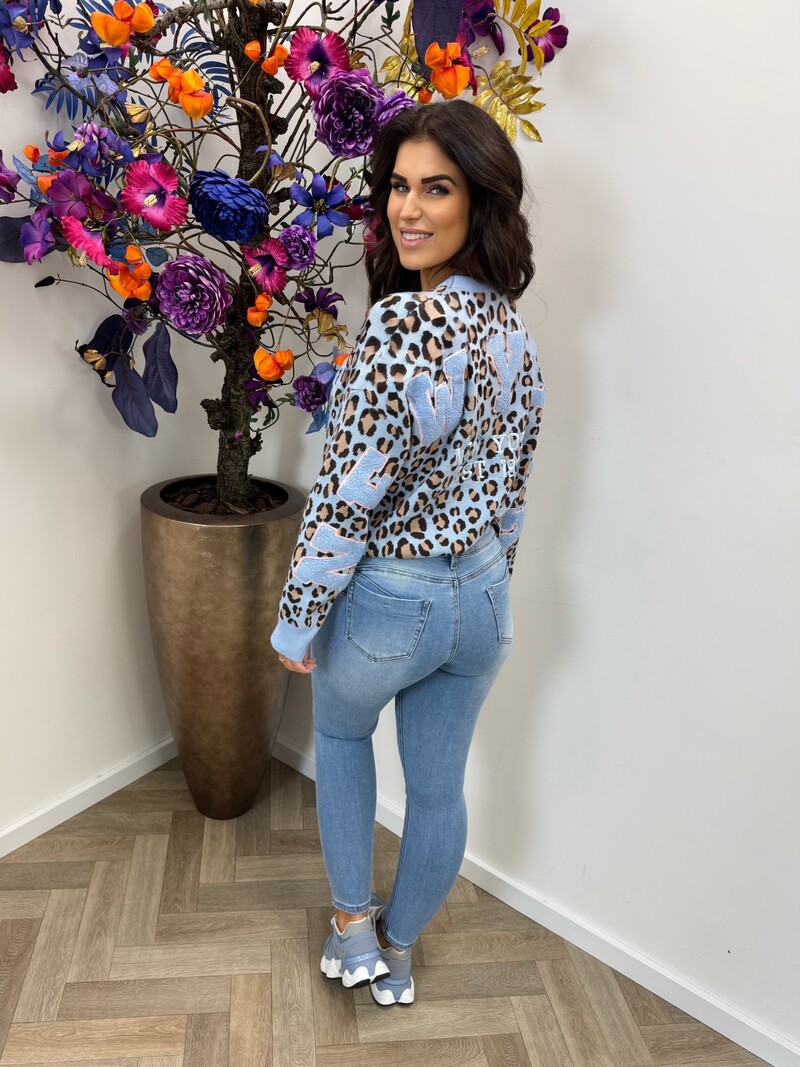 Sweater leopard New York Am1031 Blue