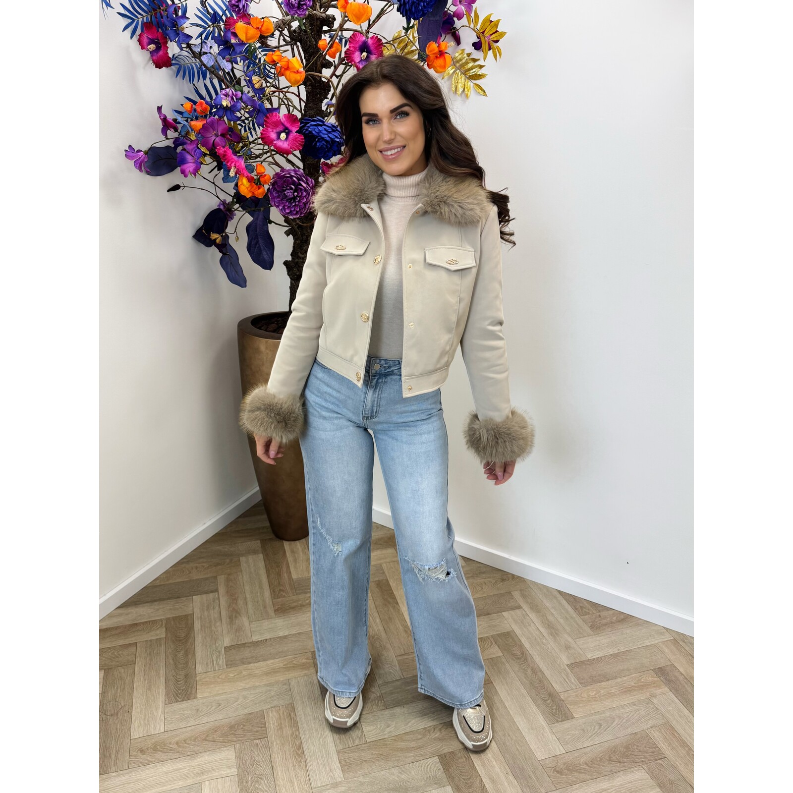 Jacket Loveley S-56102A Beige