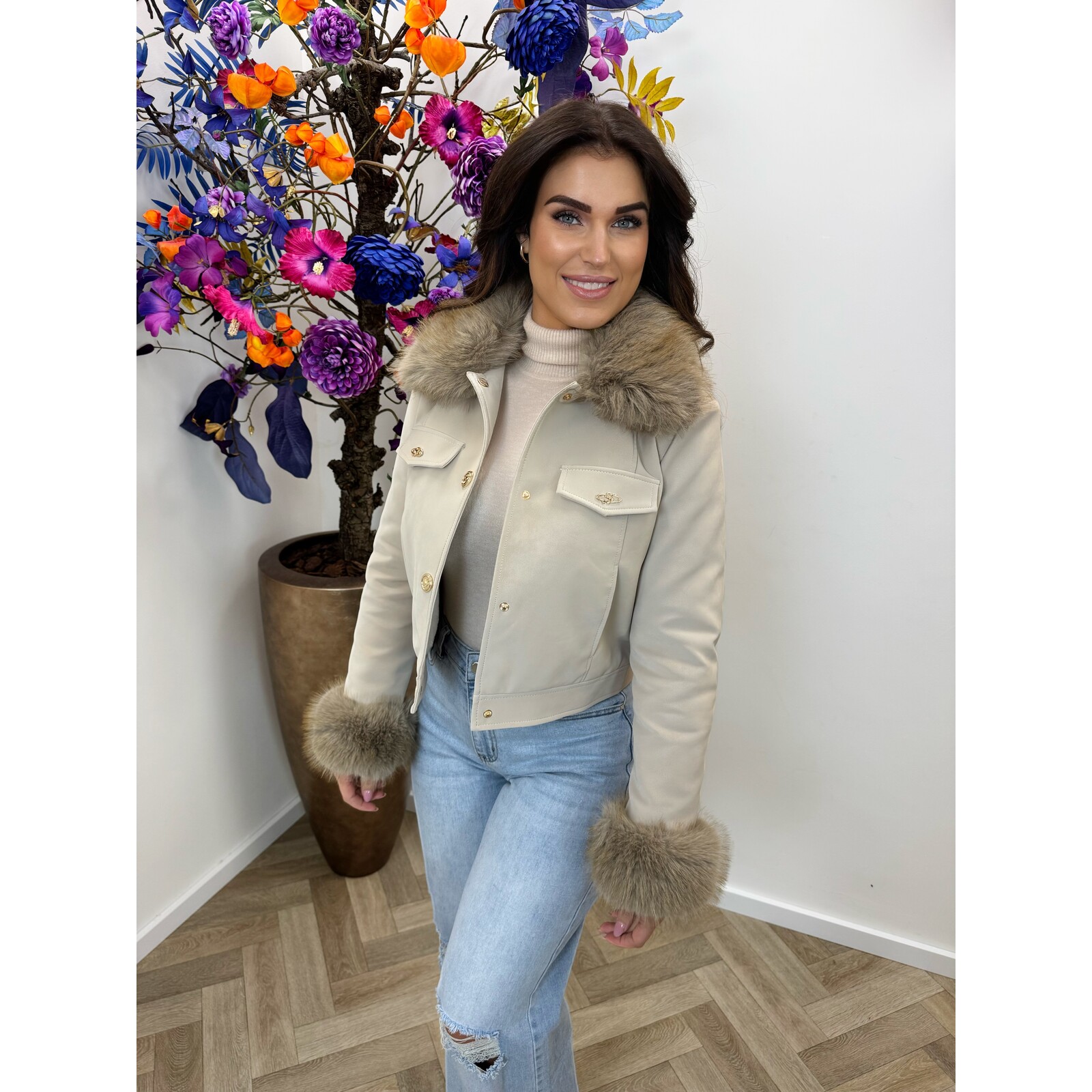 Jacket Loveley S-56102A Beige