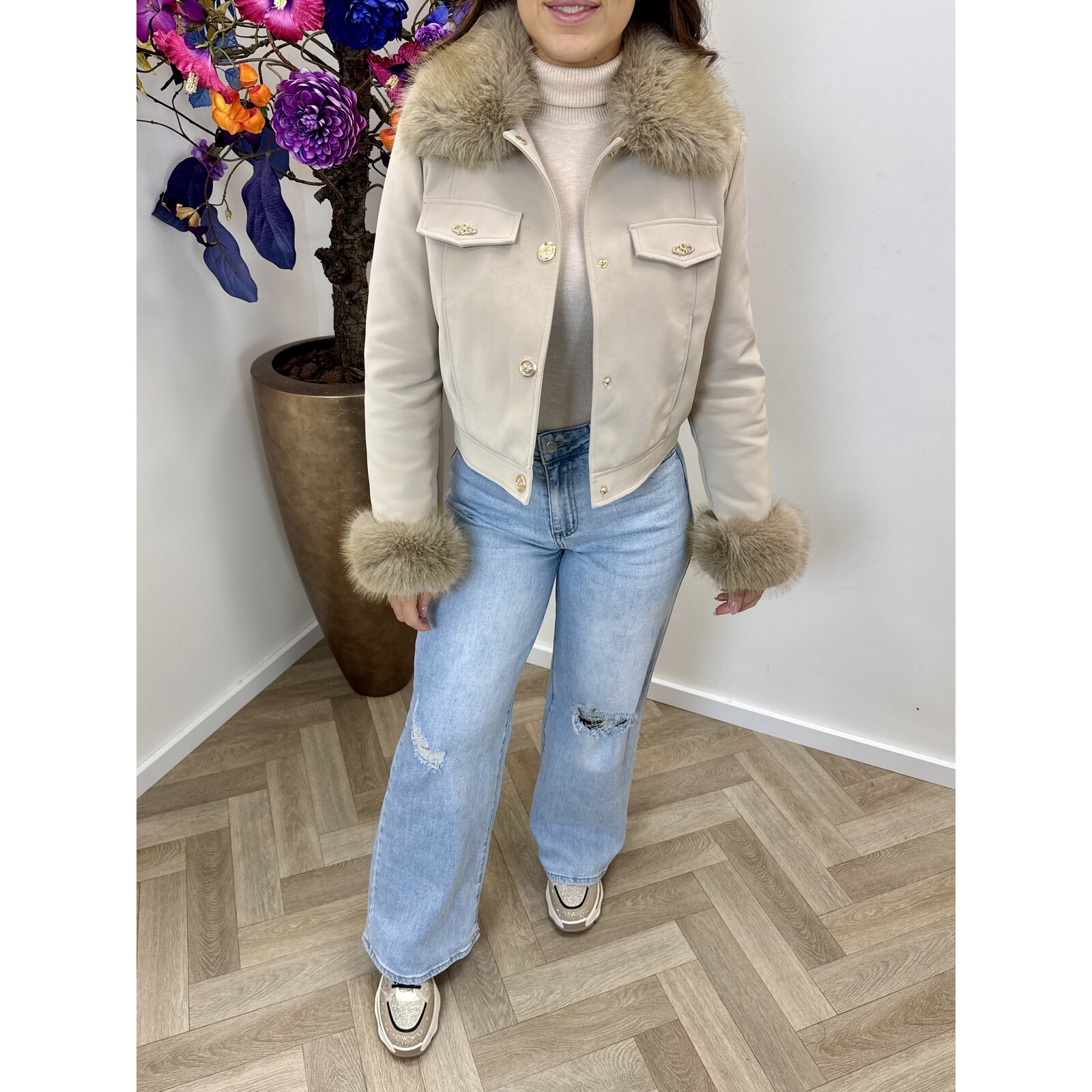 Jacket Loveley S-56102A Beige