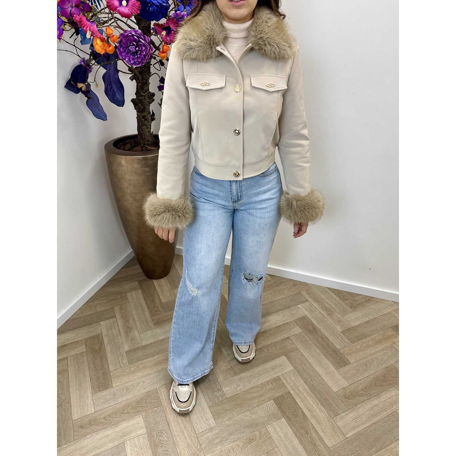 Jacket Loveley S-56102A Beige