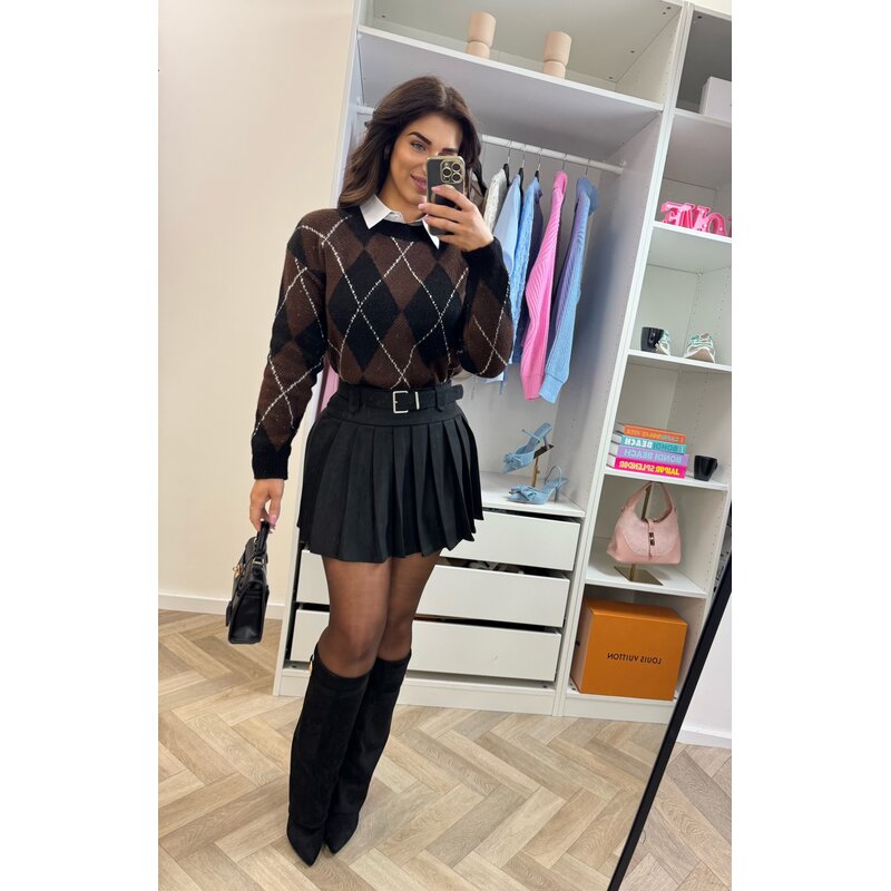 Trui Lusy ruit Black