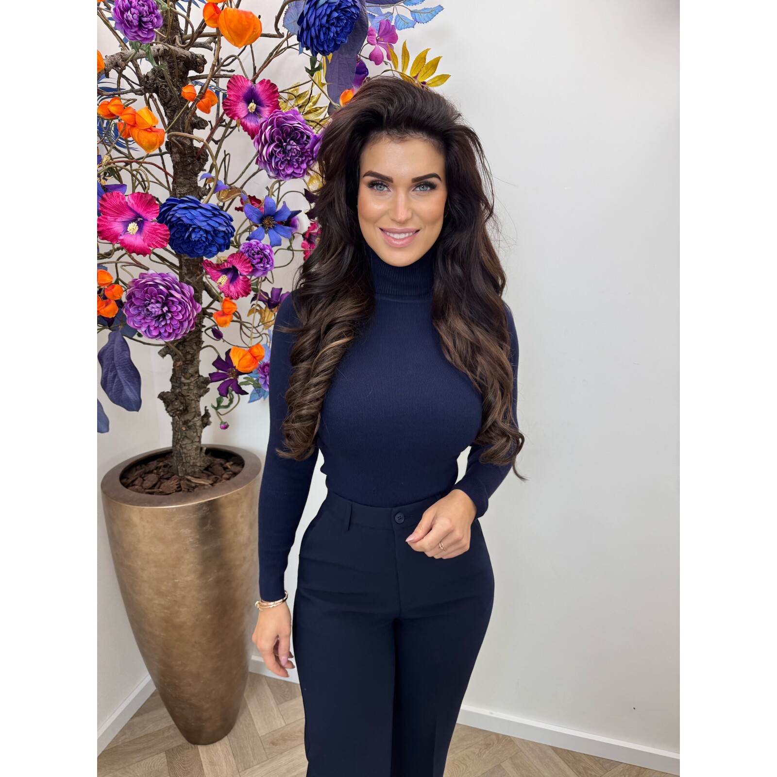 Basic col top H-8658 Navy