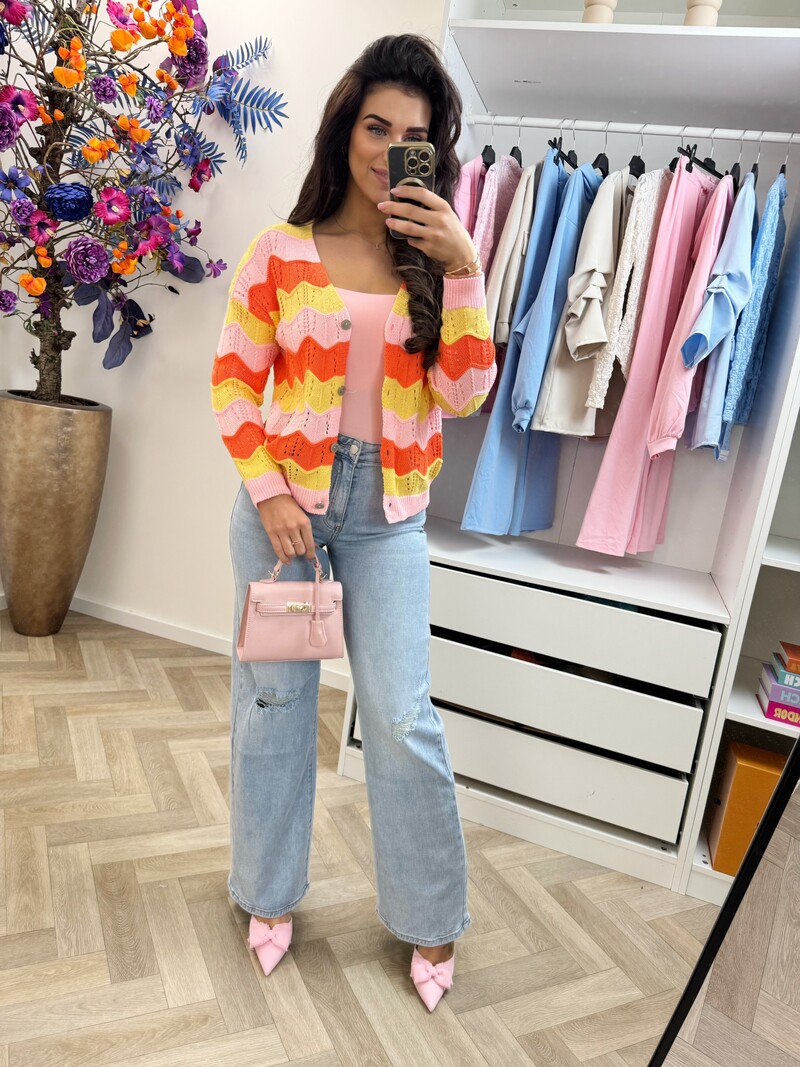 Vest zigzag stripes Yellow