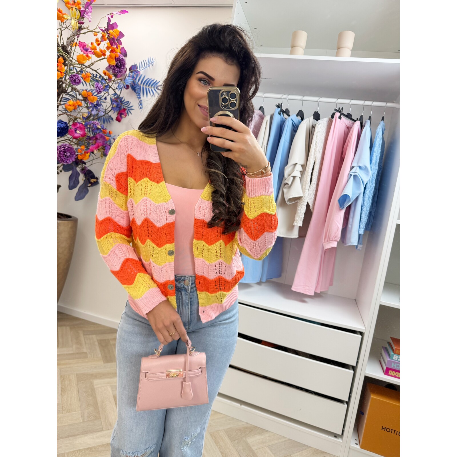 Vest zigzag stripes Yellow