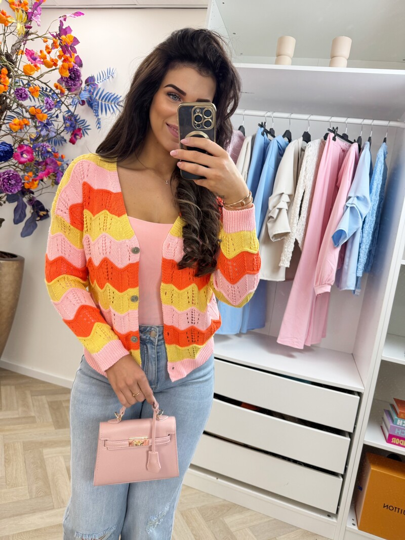 Vest zigzag stripes Yellow