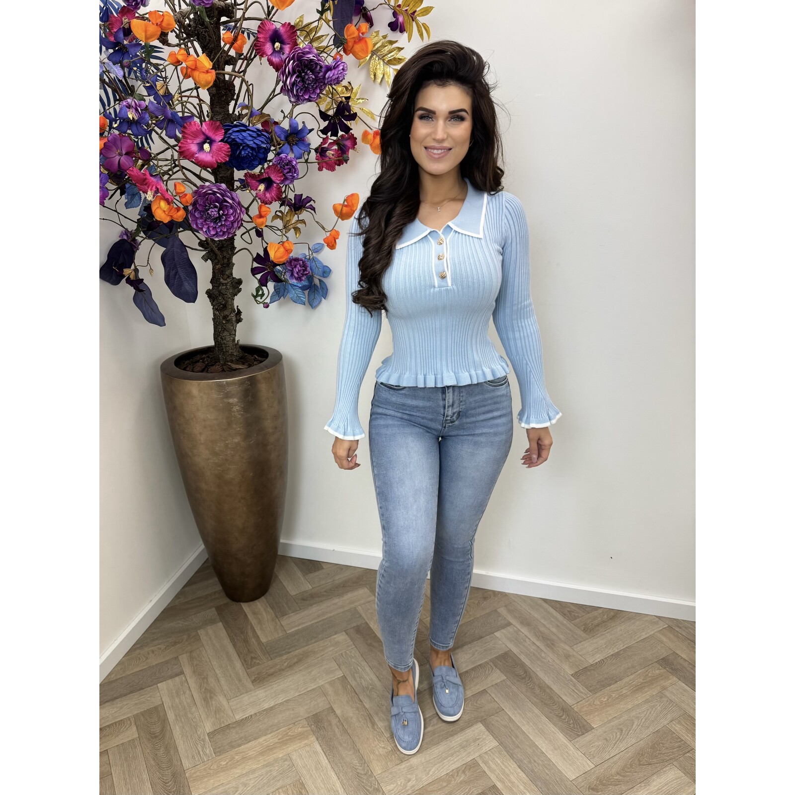 Top Elsa roezel MCY06005 Light Blue