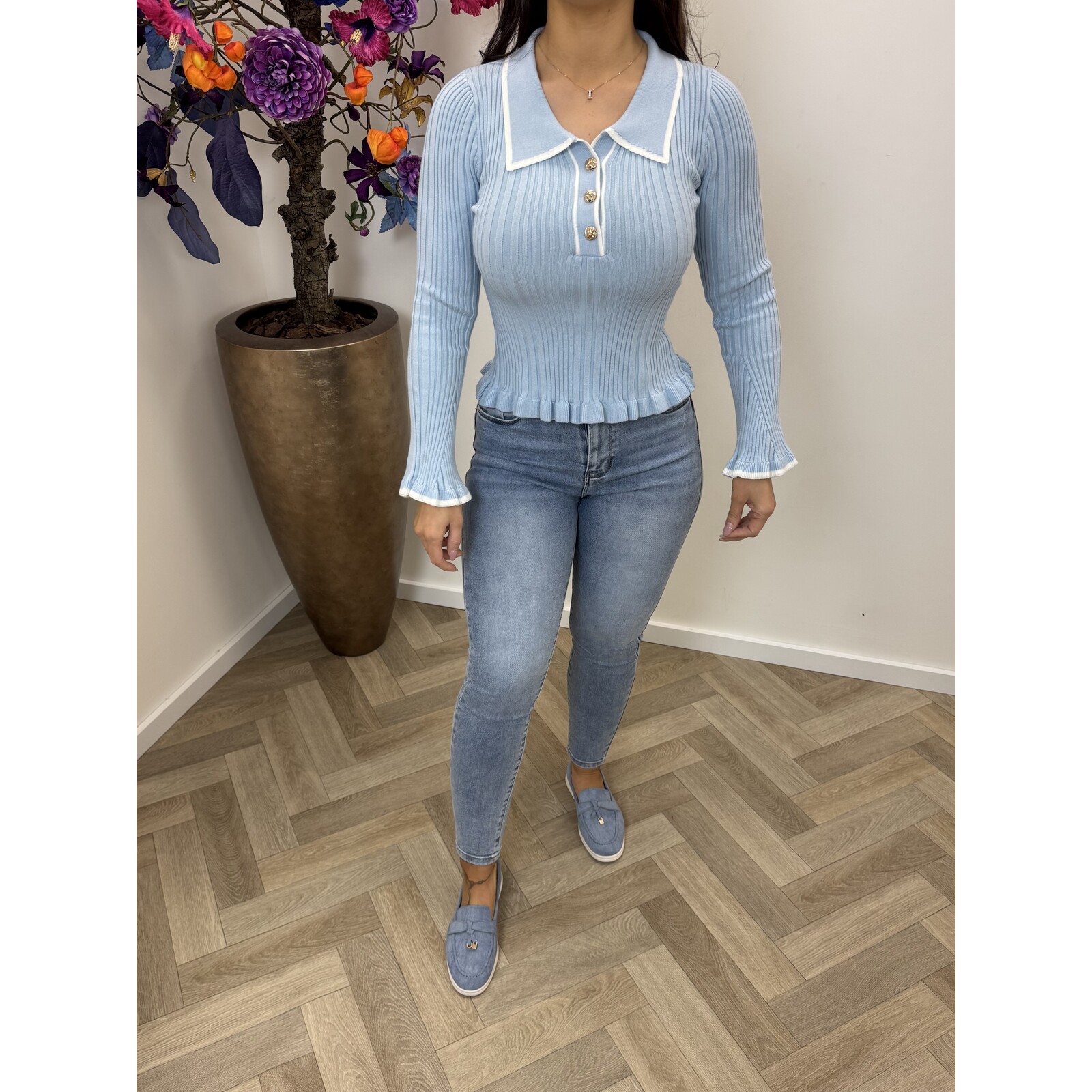 Top Elsa roezel MCY06005 Light Blue