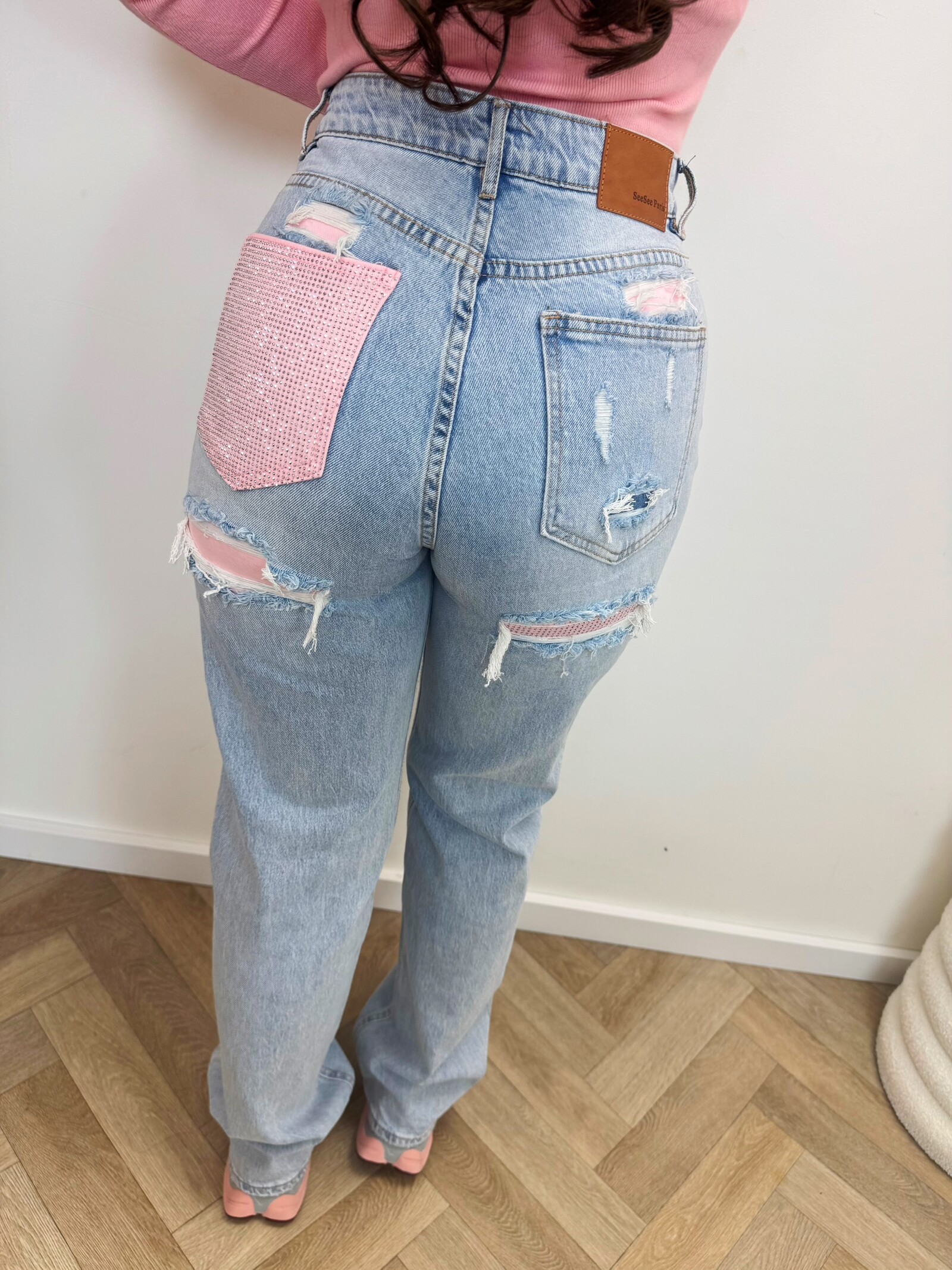 Luxe Jeans Pink Diamonds A3976