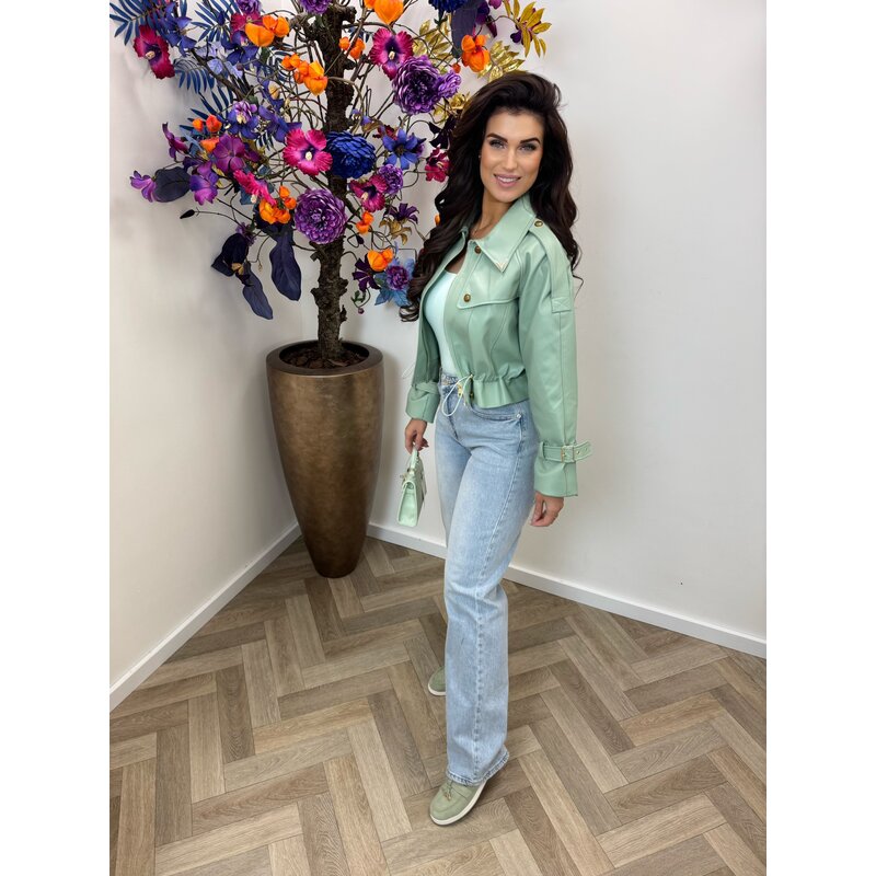 Jacket Emma leder style WE1005 Mint