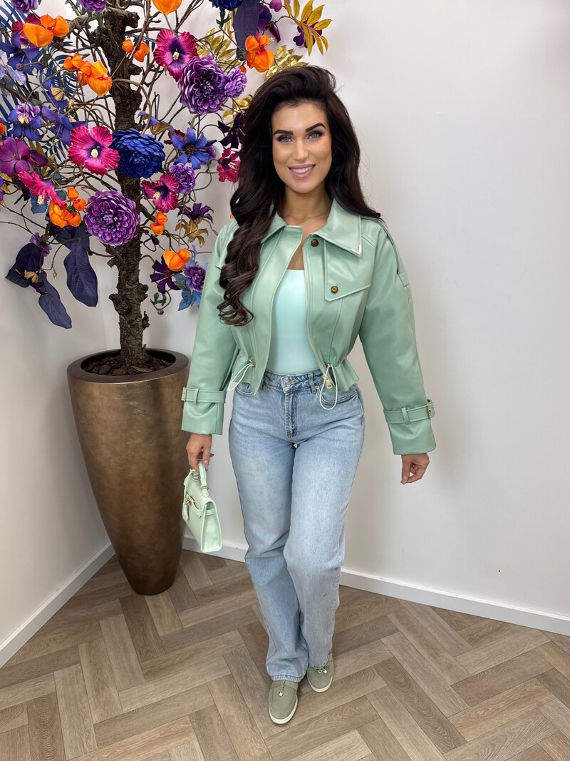 Jacket Emma leder style WE1005 Mint
