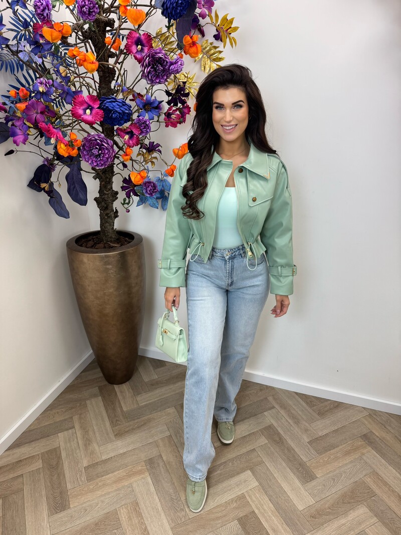 Jacket Emma leder style WE1005 Mint
