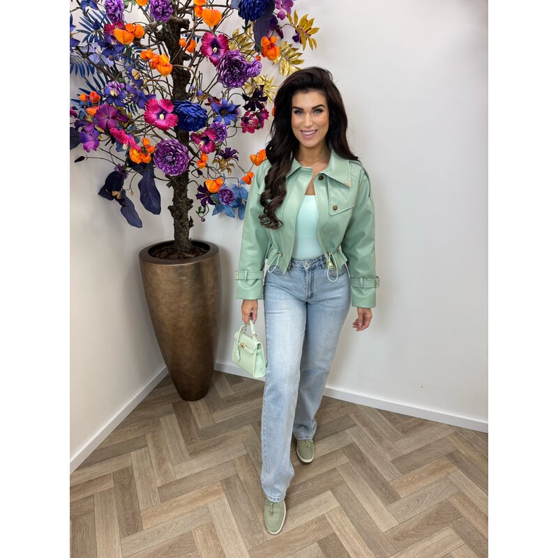 Jacket Emma leder style WE1005 Mint