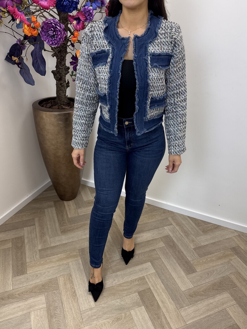 Jacket denim tweed 10222 Black
