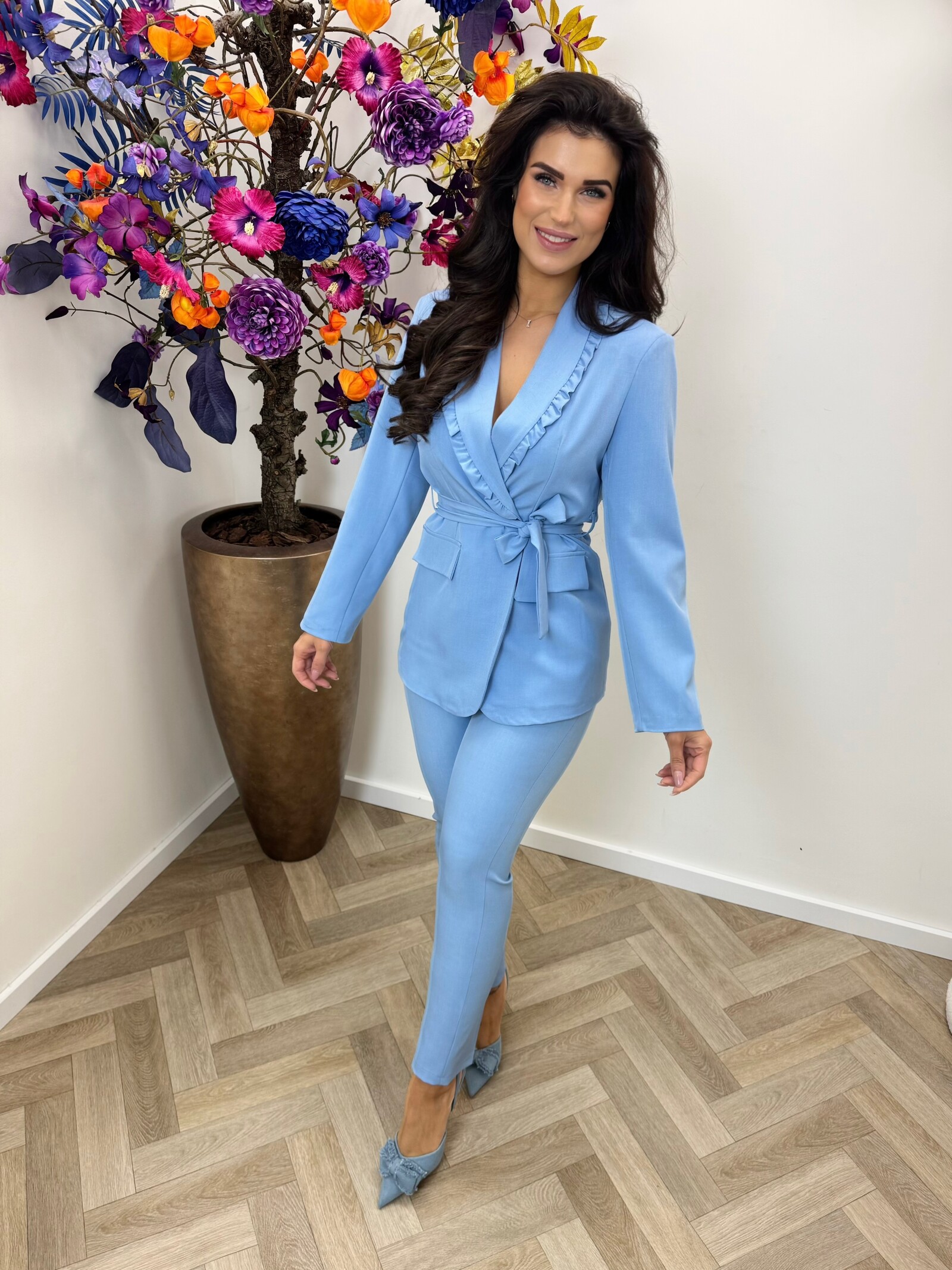 2 delige set Trixy ruffle Light Blue