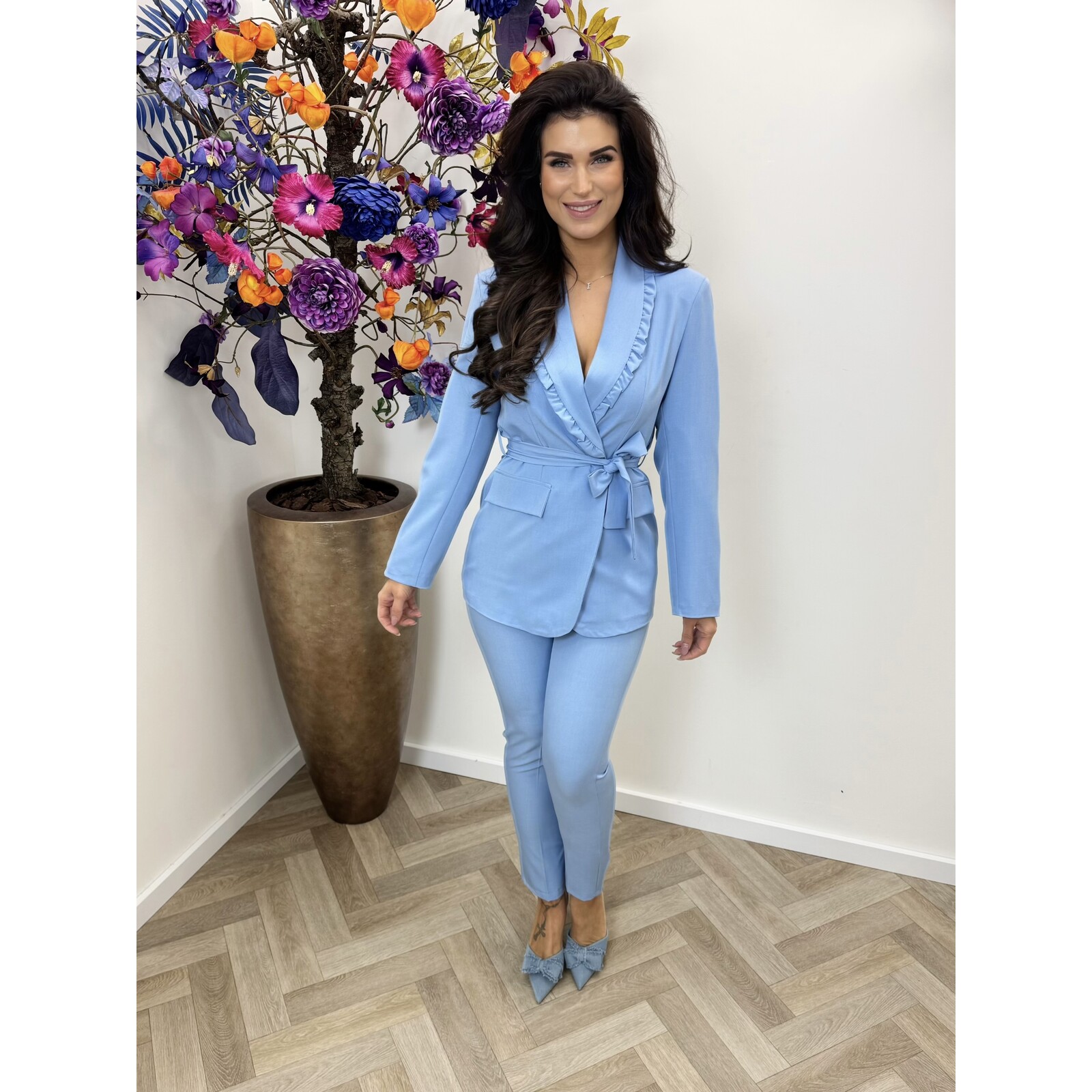 2 delige set Trixy ruffle Light Blue