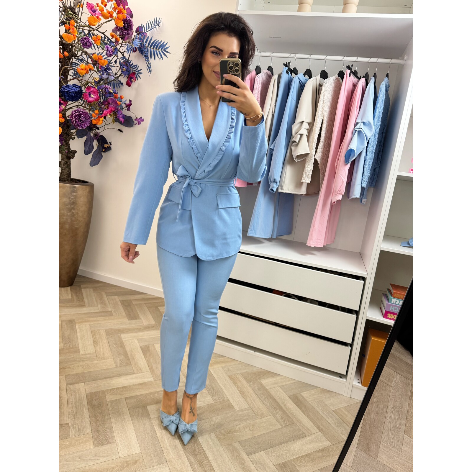 2 delige set Trixy ruffle Light Blue