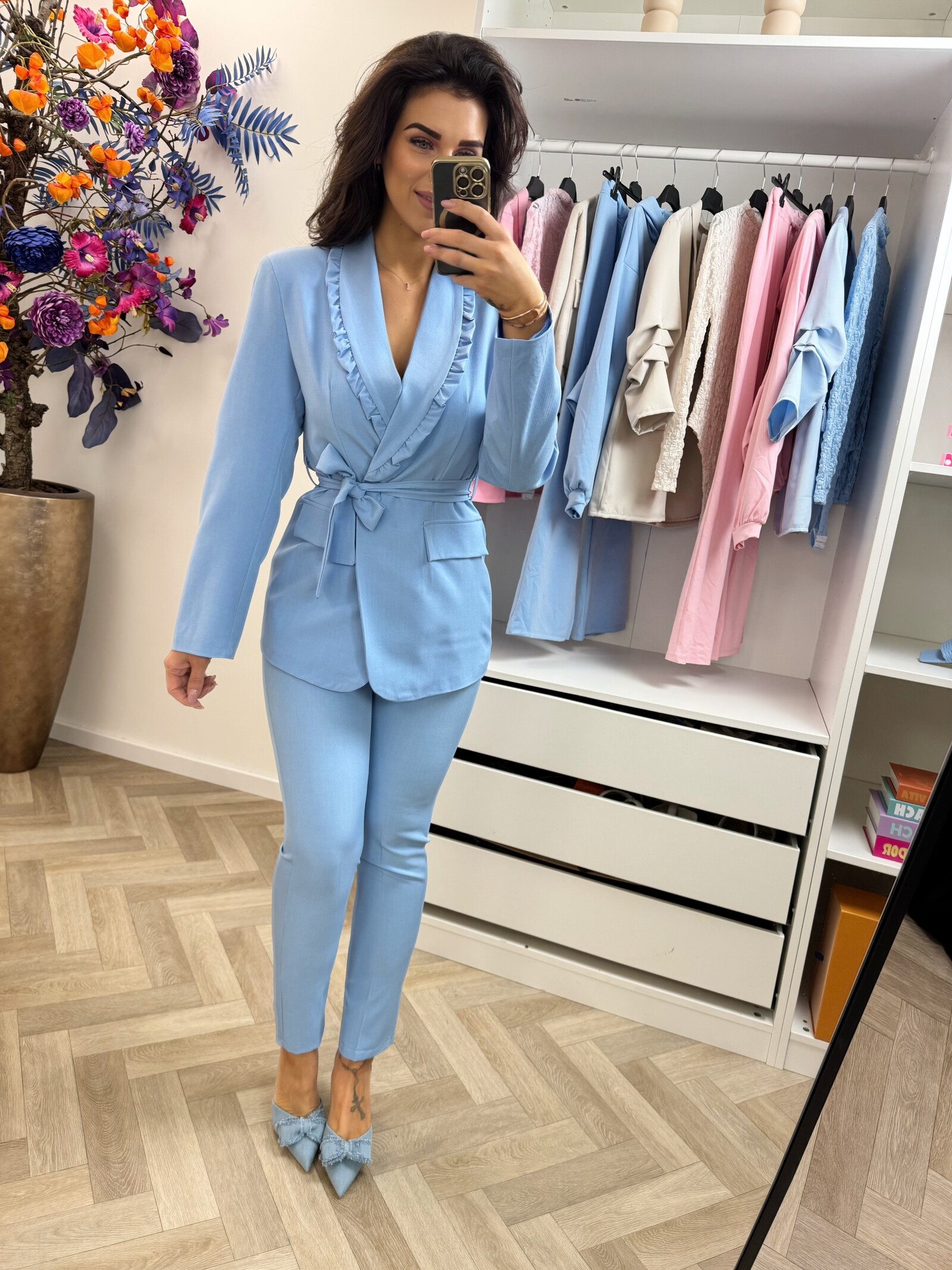 2 delige set Trixy ruffle Light Blue