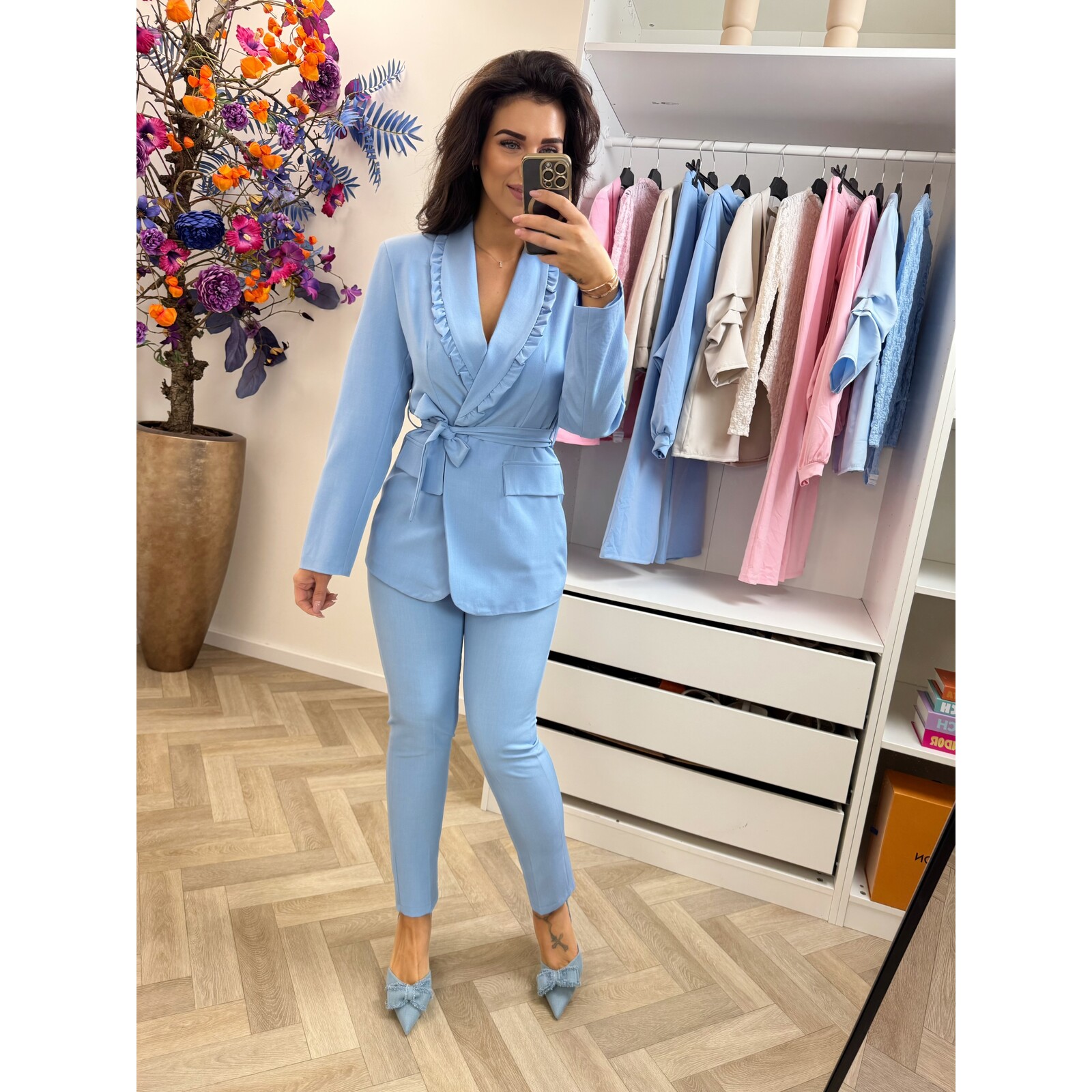 2 delige set Trixy ruffle Light Blue