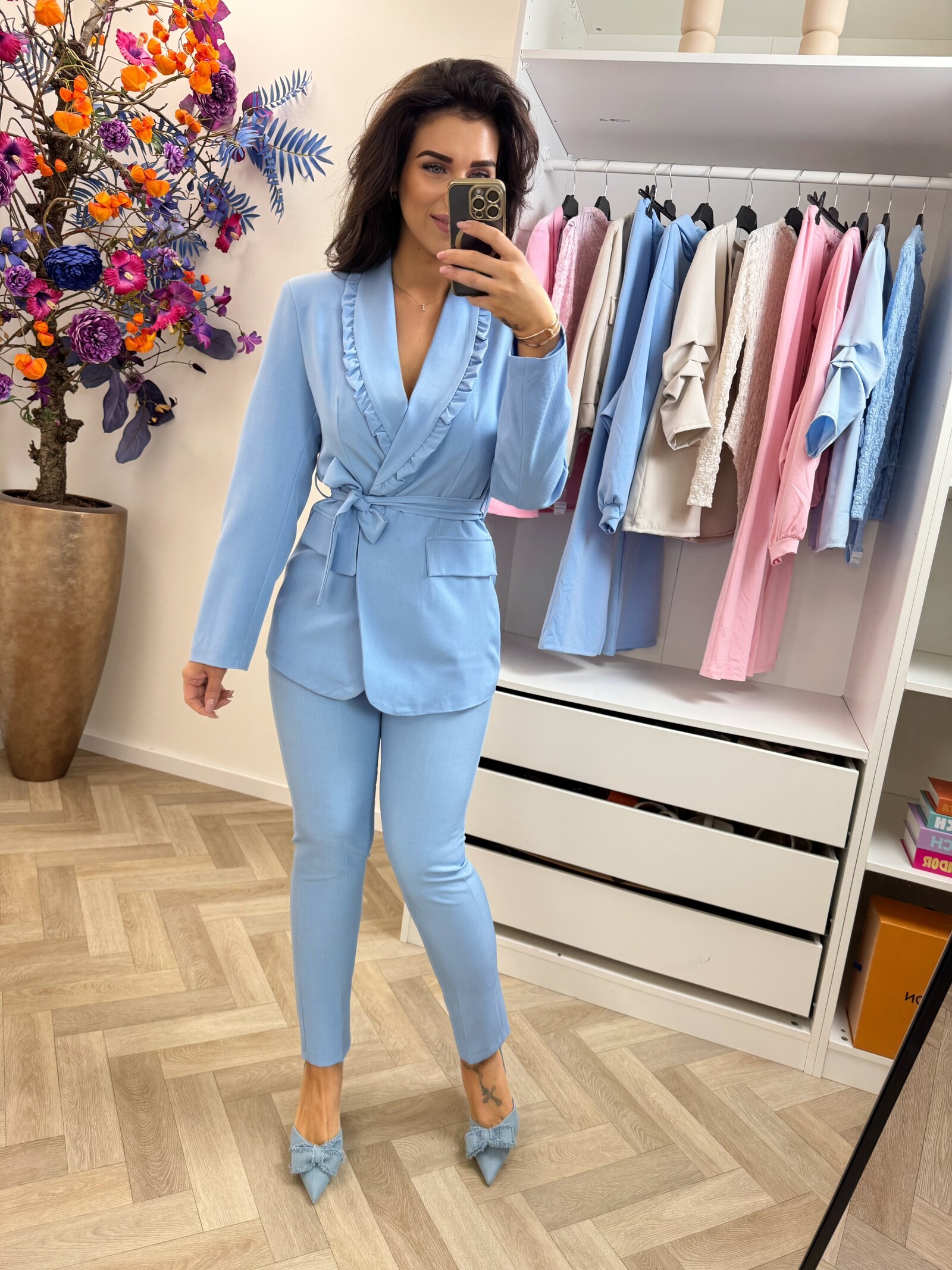 2 delige set Trixy ruffle Light Blue