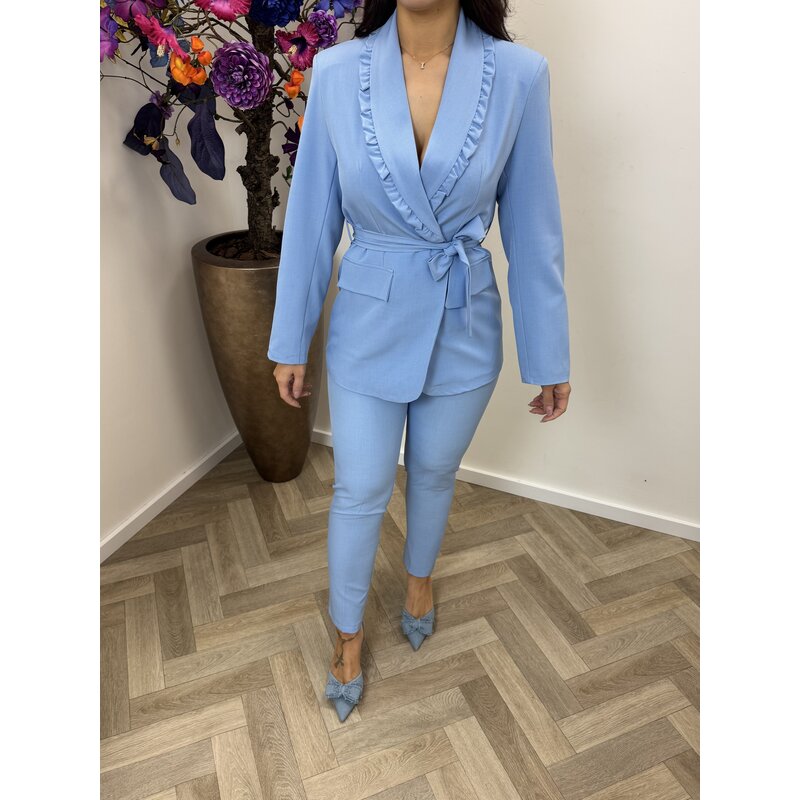 2 delige set Trixy ruffle Light Blue