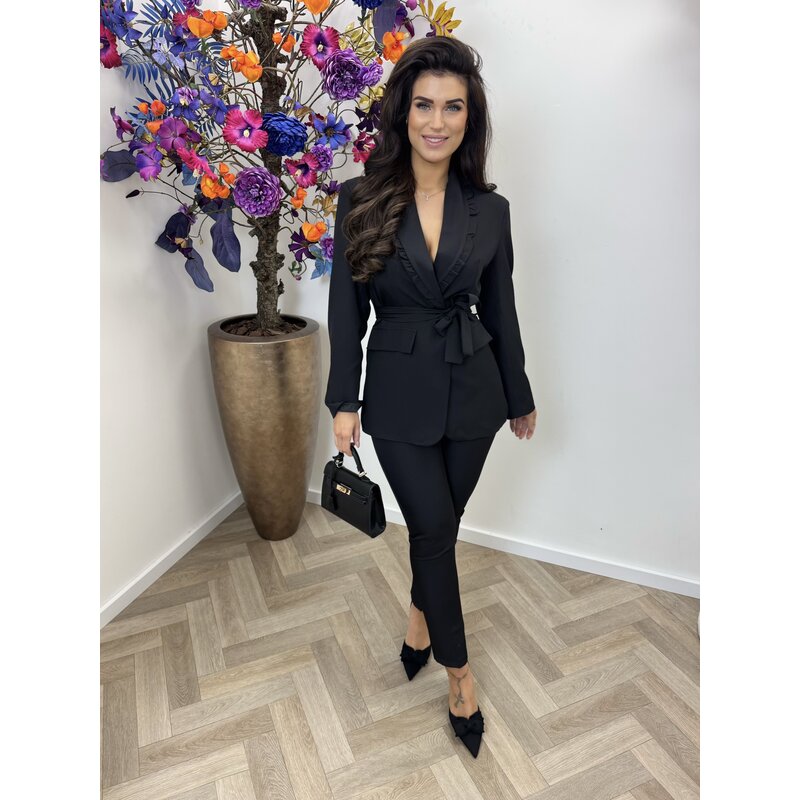 2 delige set Trixy ruffle Black