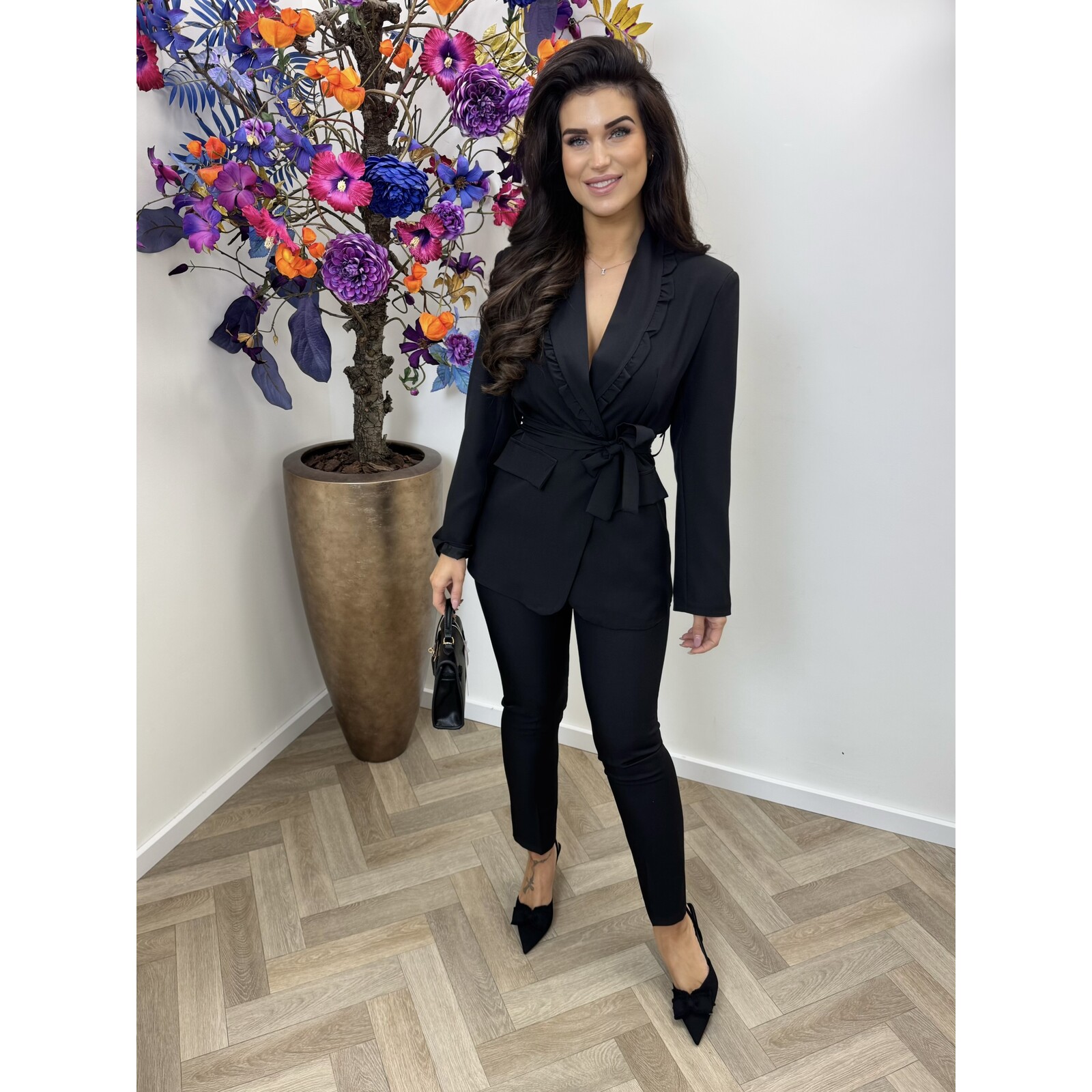 2 delige set Trixy ruffle Black