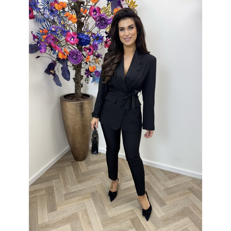 2 delige set Trixy ruffle Black