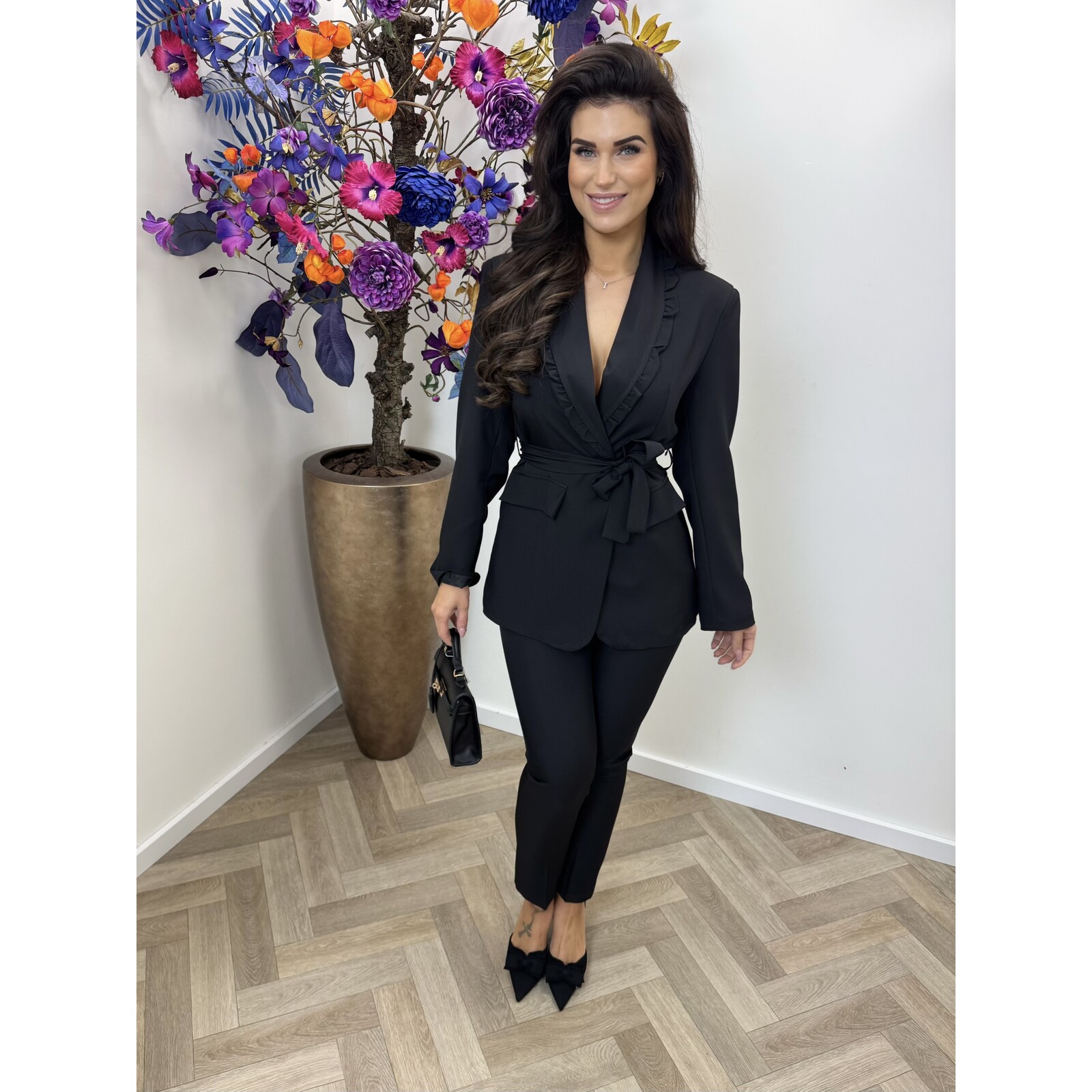 2 delige set Trixy ruffle Black