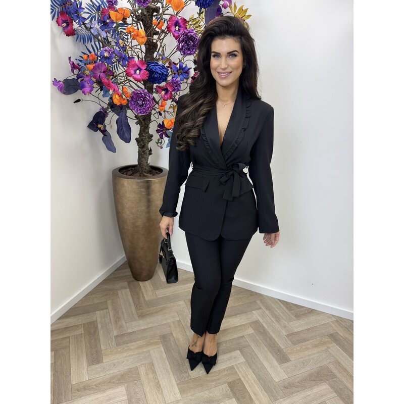 2 delige set Trixy ruffle Black