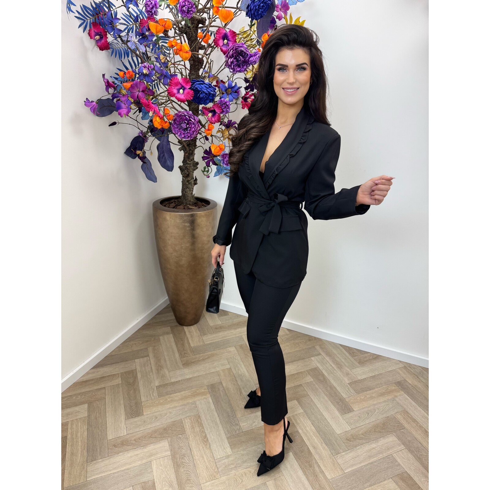 2 delige set Trixy ruffle Black