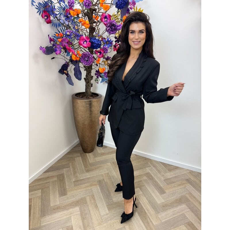 2 delige set Trixy ruffle Black