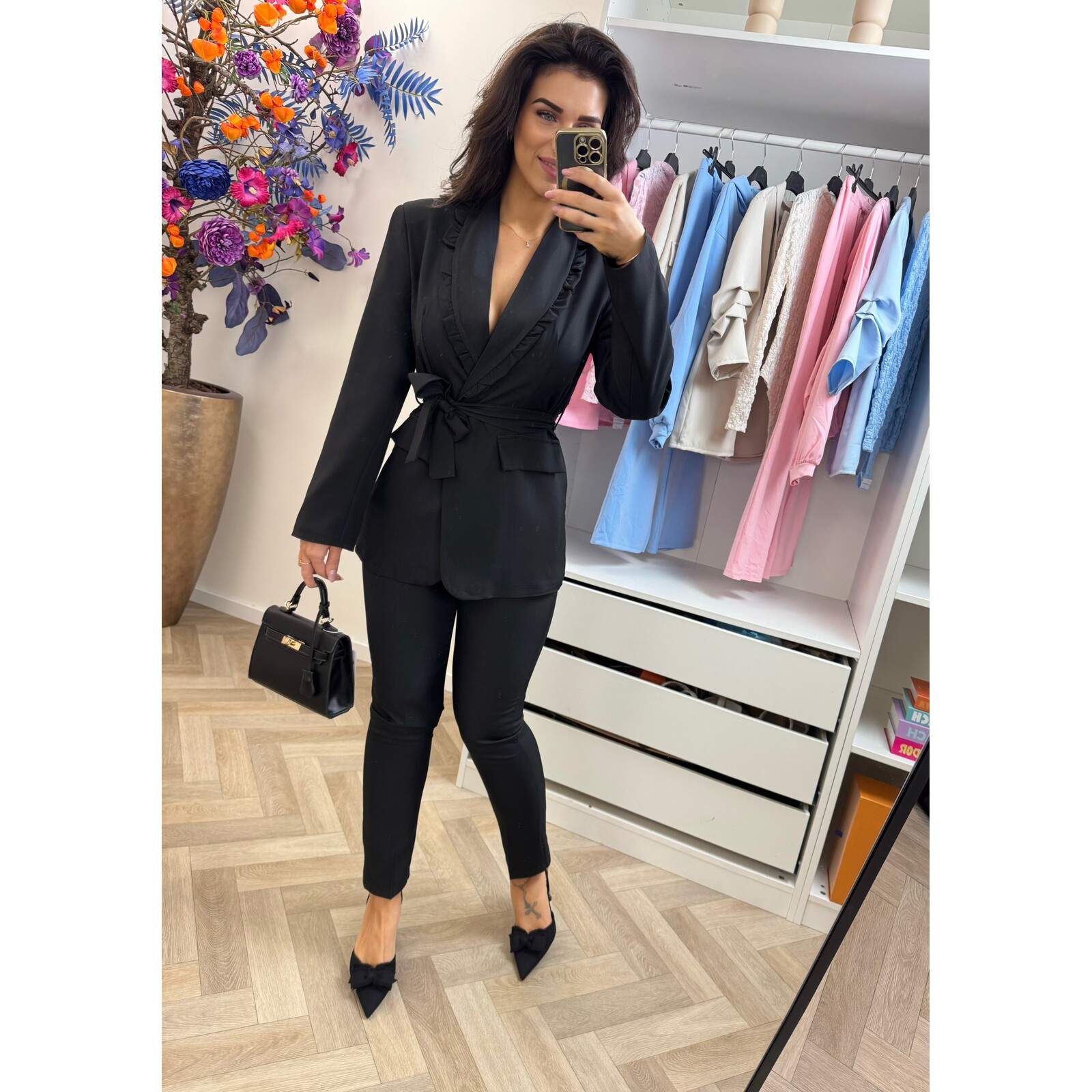 2 delige set Trixy ruffle Black