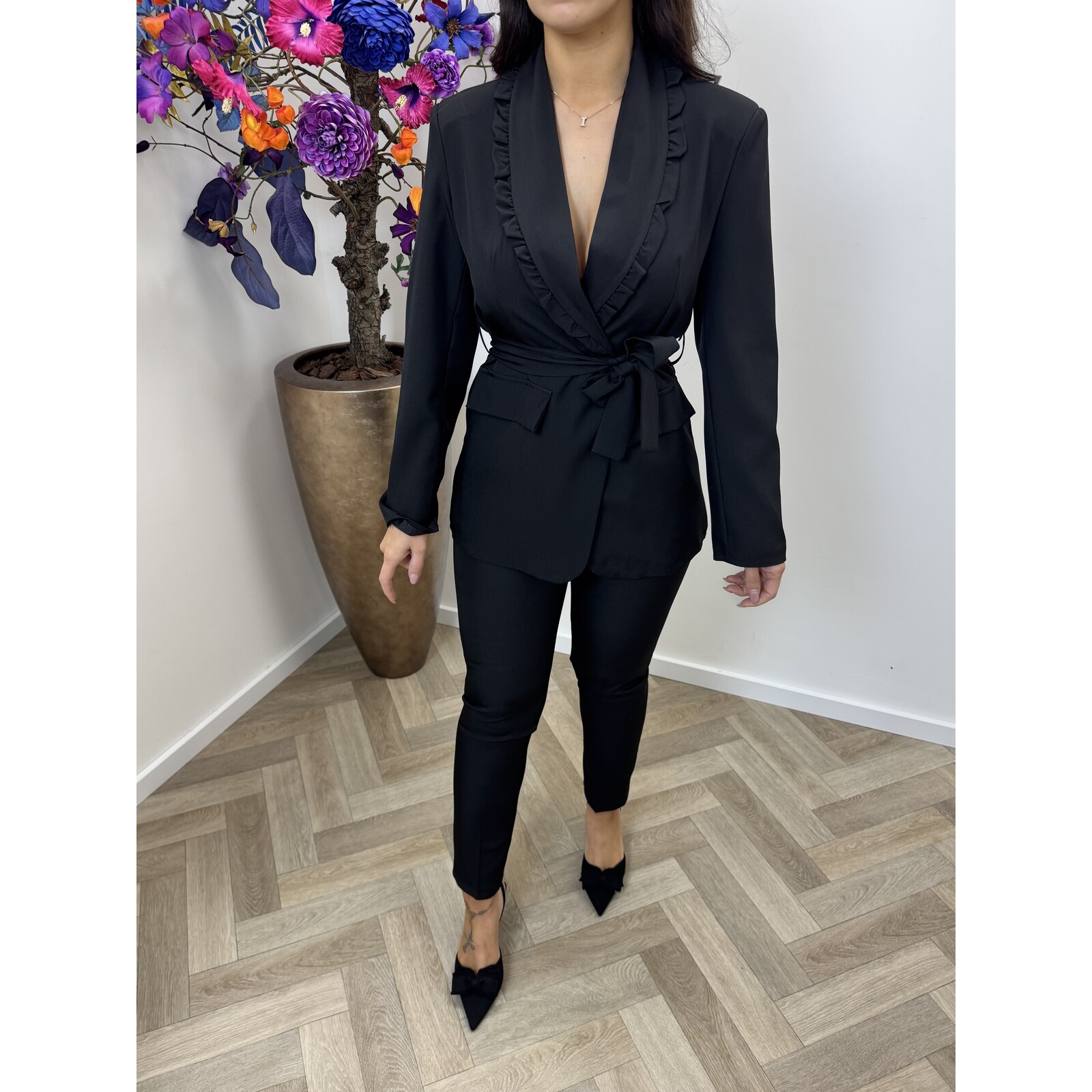 2 delige set Trixy ruffle Black