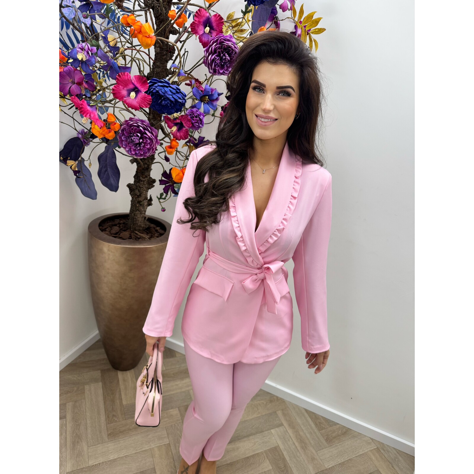 2 delige set Trixy ruffle  Pink